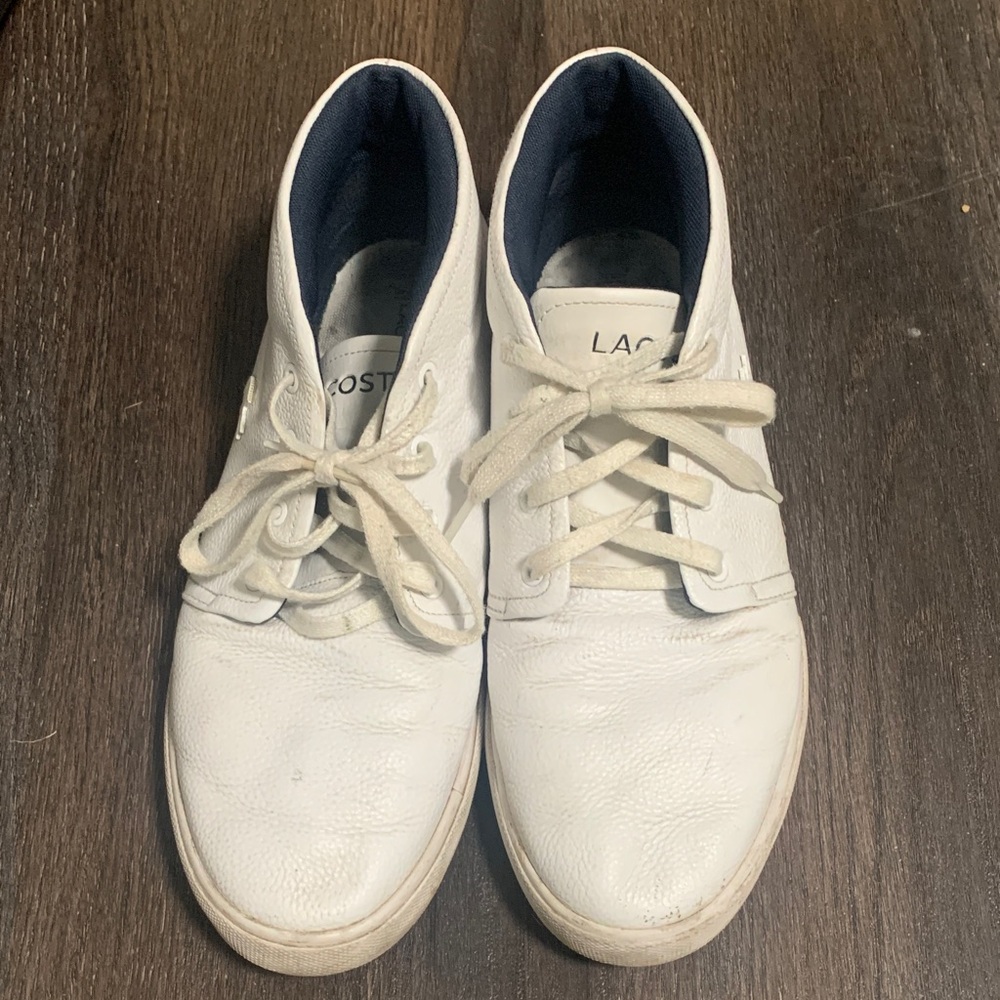 Lacoste Men's White Leather Sneakers